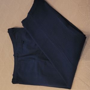 Mens Navy Slacks Straight fit pin striped 40x 32